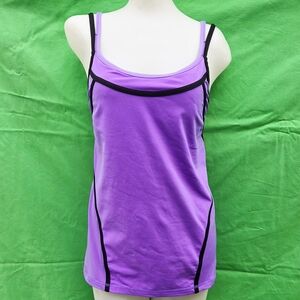 Lululemon Ignite Tank Top Luxtreme Open Racer-back Built-in Brs # 8 Purple
